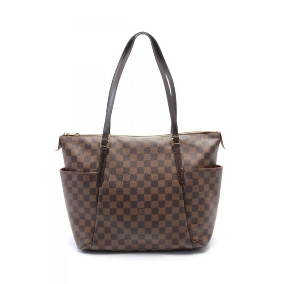 LOUIS VUITTON Totally MM Tote Bag N41281 Damier Brown Ebene Used Women LV - Picture 1 of 12